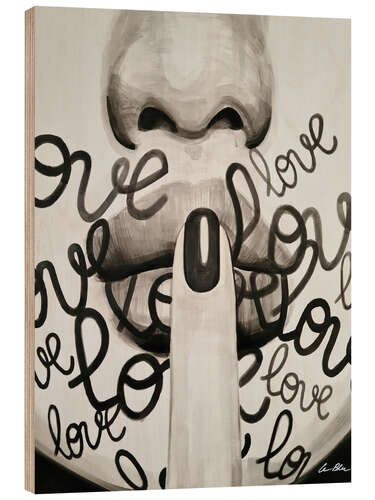 Hout print Love Lock