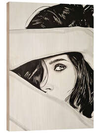 Wood print The Truth hits Everybody - Gilles LeBlu