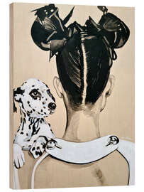 Holzbild Sunny der Dalmatiner - Gilles LeBlu