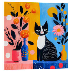 Acrylic print Still life with cat