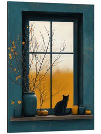 Magnettafel Oktoberblick aus dem Fenster