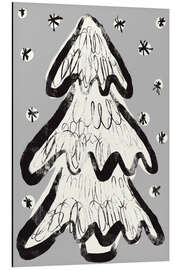 Alumiinitaulu Christmas Tree And Snow