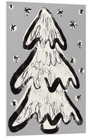 Foam board print Christmas Tree And Snow