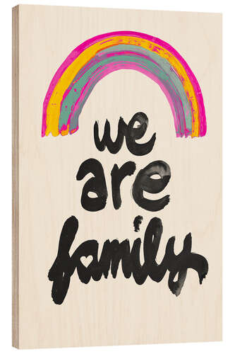 Hout print We Are Family