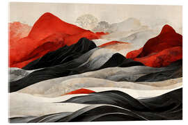 Acrylglasbild Red Mountains - treechild