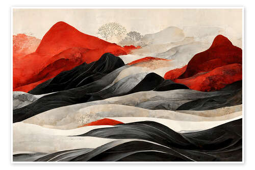 Poster Red Mountains