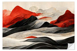 Wandsticker Red Mountains