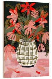 Obraz na drewnie Plaid Vase No 2 - treechild
