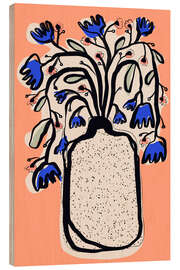 Cuadro de madera Lovely Flower Bouquet, Peach - treechild