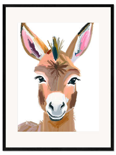 Ingelijste kunstdruk Little donkey