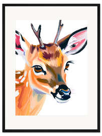 Gerahmter Kunstdruck Rehkitz