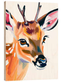Trätavla Fawn