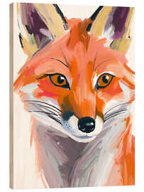 Holzbild Rotfuchs - Ohkimiko