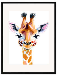 Gerahmter Kunstdruck Kleine Giraffe