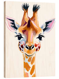 Wood print Little Giraffe