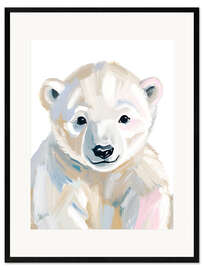 Kunsttryk i ramme Little polar bear