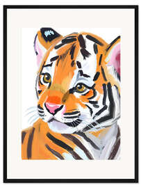 Gerahmter Kunstdruck Kleiner Tiger