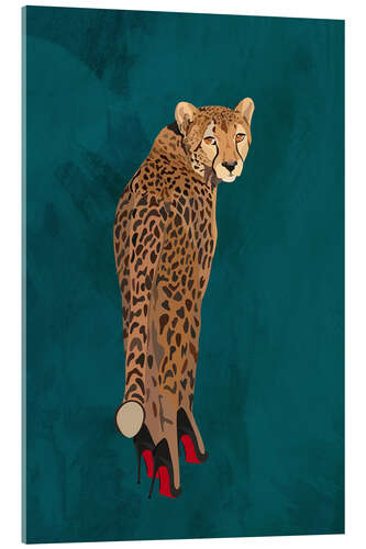 Quadro em acrílico Sexy cheetah heels