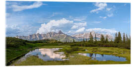 Akryylilasitaulu Gosaukamm in the Alps with mountain lake - Dieter Meyrl