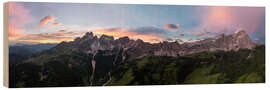 Holzbild Sonnenaufgang am Gosaukamm - Dachstein - Dieter Meyrl