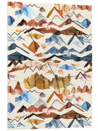 Hartschaumbild Western Berglandschaft - Ninola Design