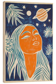 Holzbild Saturn-Lady
