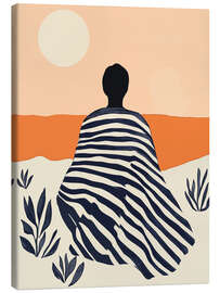 Tableau sur toile Meditative sunset with stripes - Frank Daske