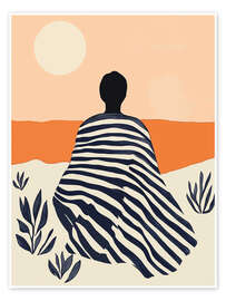 Reprodução Meditative sunset with stripes - Frank Daske