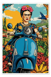 Obra artística Frida rides a Vespa - Frank Daske