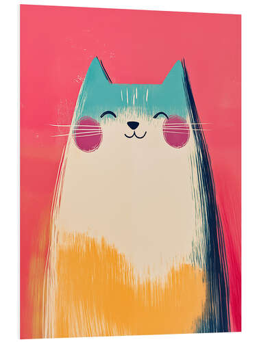 PVC-tavla Happy Pastel Kids Cat