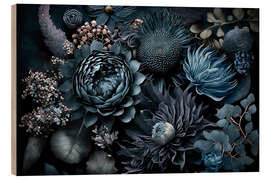 Cuadro de madera Renaissance Vibes, Moody Opulent Flowers - Andrea Haase