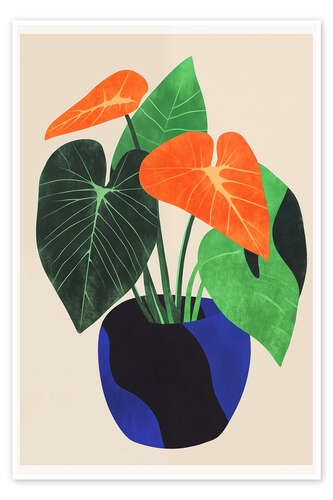 Poster Abstract Boho Houseplant