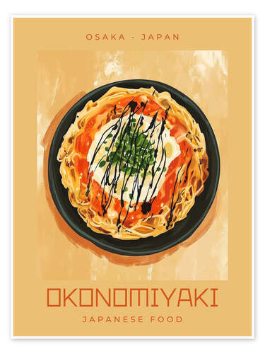 Póster Okonomiyaki - Japanese Food