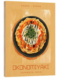 Cuadro de madera Okonomiyaki - Japanese Food - Felipe Hora