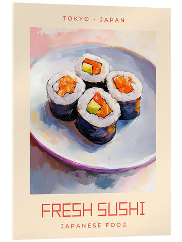Acrylglasbild Fresh Sushi - Japanese Food