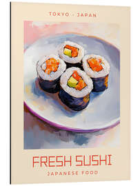 Obraz na aluminium Fresh Sushi - Japanese Food