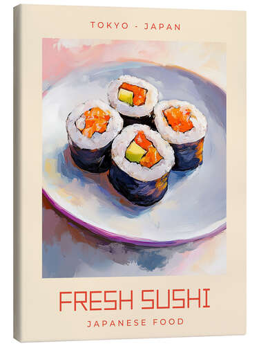 Canvas print Fresh Sushi - Japanese Food