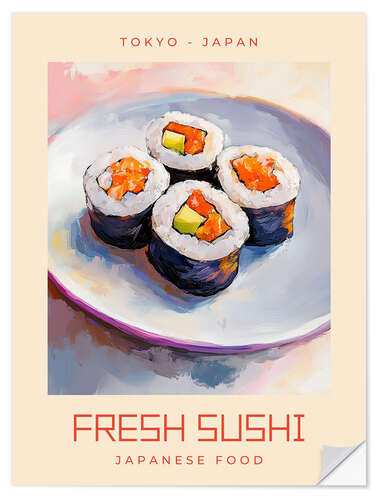 Wandsticker Fresh Sushi - Japanese Food