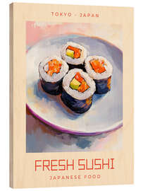 Cuadro de madera Fresh Sushi - Japanese Food