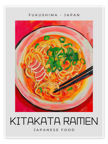 Póster Kitakata Ramen - Japanese Food