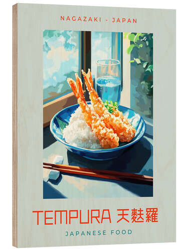 Cuadro de madera Tempura - Japanese Food