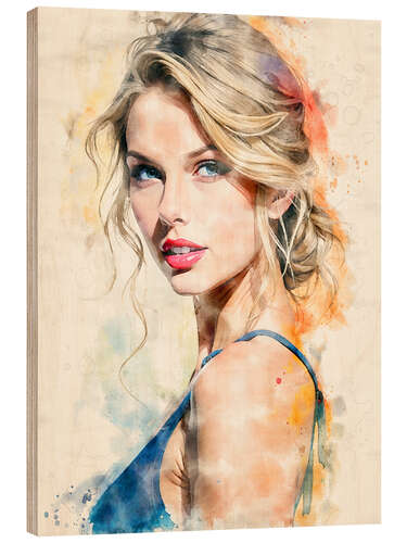 Quadro de madeira Taylor Swift