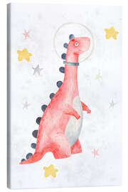 Leinwandbild Dinosaurier im Weltraum II - nobelart