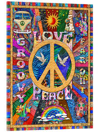 Quadro em acrílico Retro Hippy Quilt - Michael Fishel
