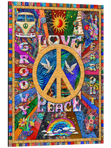 Stampa su alluminio Retro Hippy Quilt