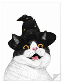 Wandsticker Halloween-Katze