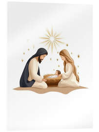 Akrylbilde Silent Night, Sacred Birth - DejaReve
