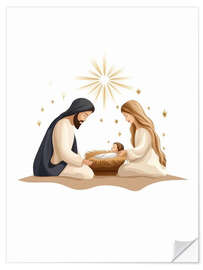 Wandsticker Stille Nacht, heilige Geburt