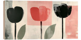 Obraz na drewnie Three Tulips