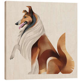 Holzbild Collie - Dieter Braun
